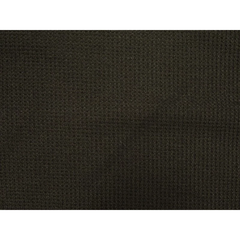 2XL fekete goffri mintás férfi póló anyagmintája közelről – rugalmas pamutkeverék textúra