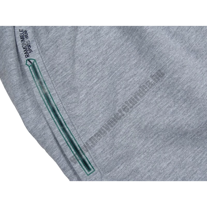 2XL-8XL méretű R.Szürke zsebes nagyméretű pamut rövidnadrág sportos férfiaknak