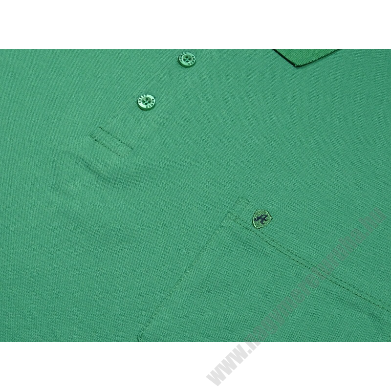 2XL-6XL méretű prémium minőségű A.Zöld zsebes rövid ujjú nagyméretű galléros passzés póló férfiaknak