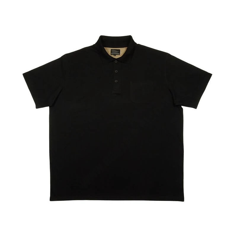 Extra nagy 3XL-8XL méretű prémium minőségű U.Fekete rövid ujjú zsebes galléros póló férfiaknak, akár személyes átvétellel is. Vásárolja meg online, pontos mérettáblázatunk segítségével!1