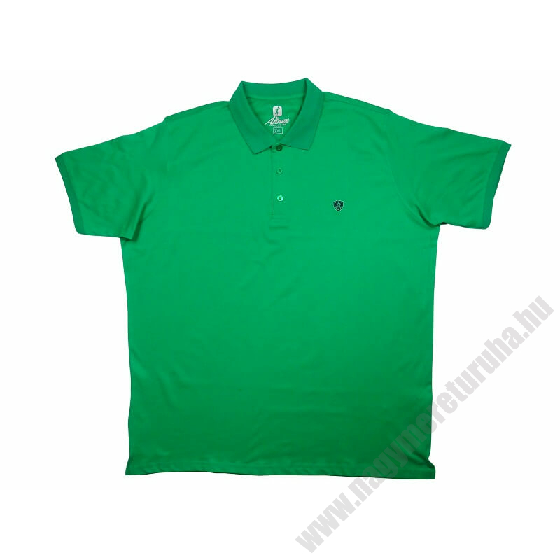 6XL prémium minőségű élénk zöld színű piké rövid ujjú nagyméretű galléros póló férfiaknak, akár személyes átvétellel is vagy vásárolja meg online, pontos mérettáblázatunk segítségével!1