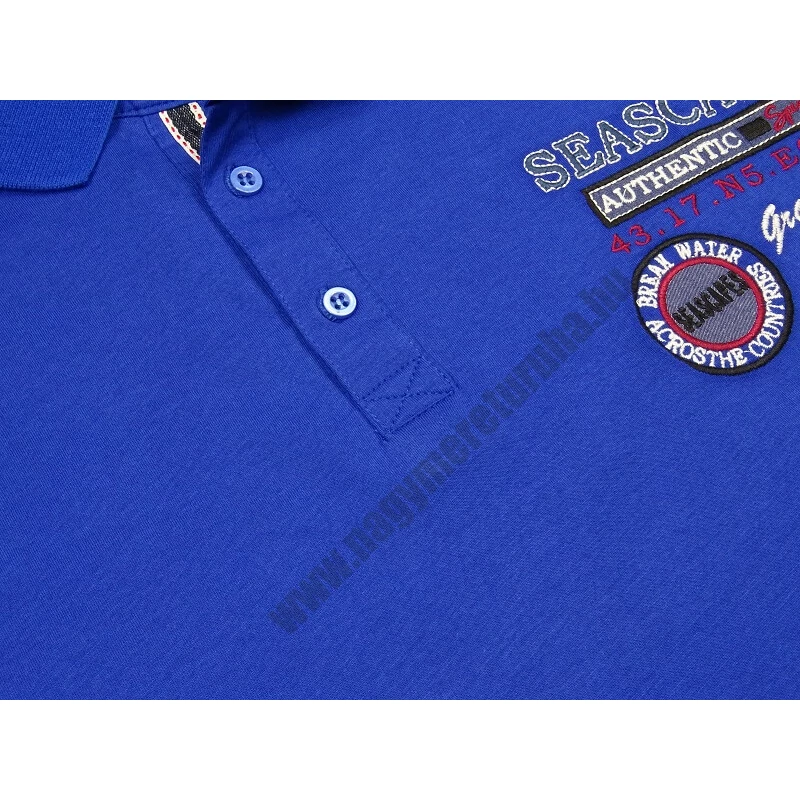 3XL-6XL méretű prémium minőségű GC.Break királykék rövid ujjú nagyméretű galléros póló férfiaknak, akár személyes átvétellel is. Vásárolja meg online, pontos mérettáblázatunk segítségével!2