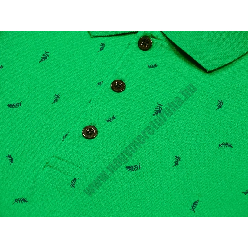 2XL-6XL méretű prémium minőségű A.Fern zöld színű, sötétkék levél mintás rövid ujjú nagyméretű galléros póló férfiaknak, akár személyes átvétellel vagy vásárolja meg online, pontos mérettáblázatunk segítségével!2