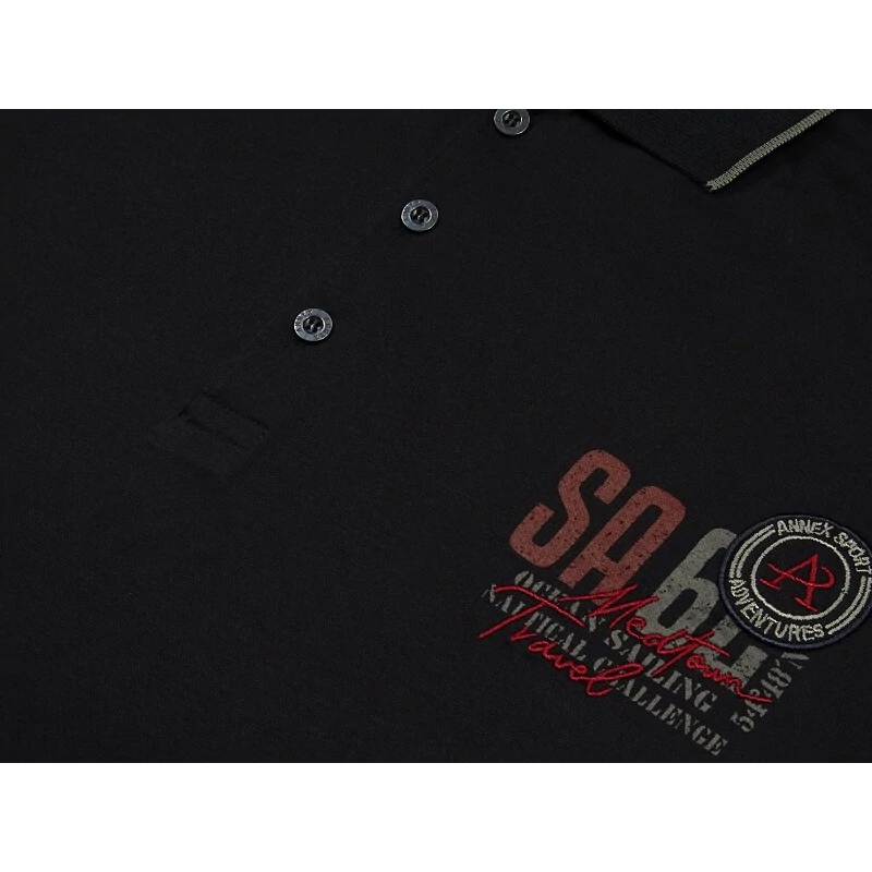 Extra nagy 7XL-10XL méretű A.Travel sötétkék színű, rövid ujjú galléros póló testes férfiaknak, akár személyes átvétellel is. Vásárolja meg online, pontos mérettáblázatunk segítségével!2