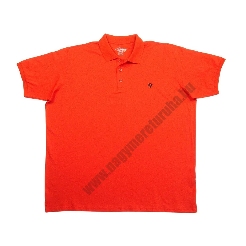 Férfi galléros póló Sima 4XL narancs (nagyméretű)