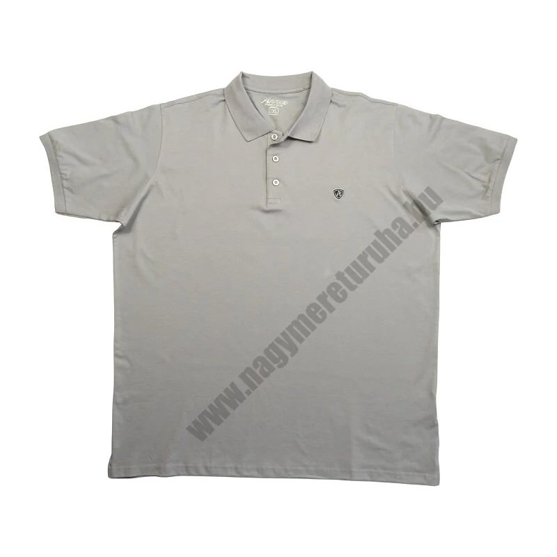 2XL-6XL méretű prémium minőségű szürke színű piké rövid ujjú nagyméretű galléros póló férfiaknak, akár személyes átvétellel is vagy vásárolja meg online, pontos mérettáblázatunk segítségével!1