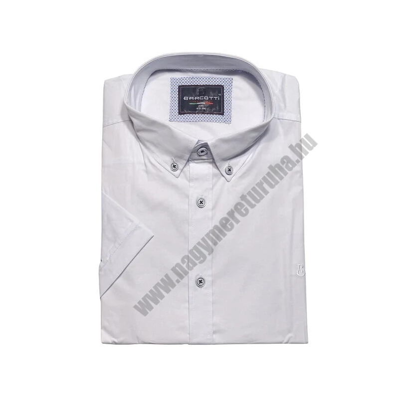 Nagy 2XL-6XL méretű B.Fehér elegáns férfi rövid ujjú ing prémium minőségű rugalmas pamut anyagból.Rendeljen online kényelmesen vagy jöjjön el személyesen üzletünkbe!