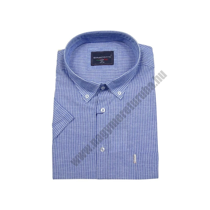 Kiváló minőségű, nagy 3XL-6XL méretű nyári B.Kék vékony csíkos, zsebes férfi rövid ujjú lenvászon ing.Rendeljen online kényelmesen vagy jöjjön el személyesen üzletünkbe!