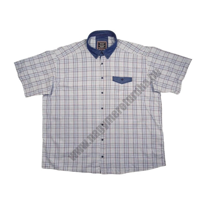 Prémium minőségű 6XL-9XL méretű B.Kockás, farmer zsebes EXTRA nagyméretű férfi rövid ujjú ing.Rendeljen online kényelmesen vagy jöjjön el személyesen üzletünkbe!