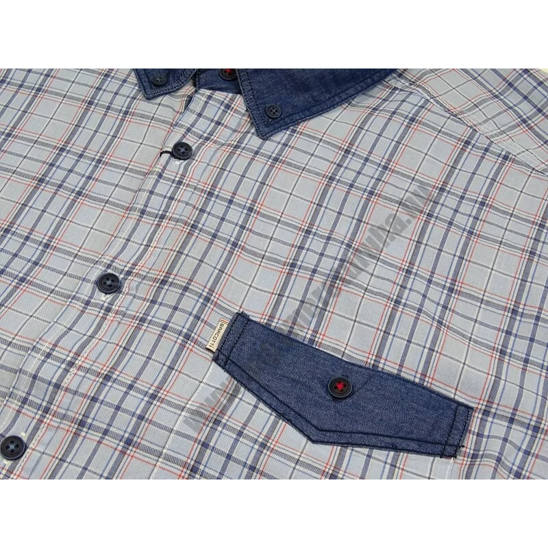 Prémium minőségű 6XL-9XL méretű B.Kockás, farmer zsebes EXTRA nagyméretű férfi rövid ujjú ing.Rendeljen online kényelmesen vagy jöjjön el személyesen üzletünkbe!2