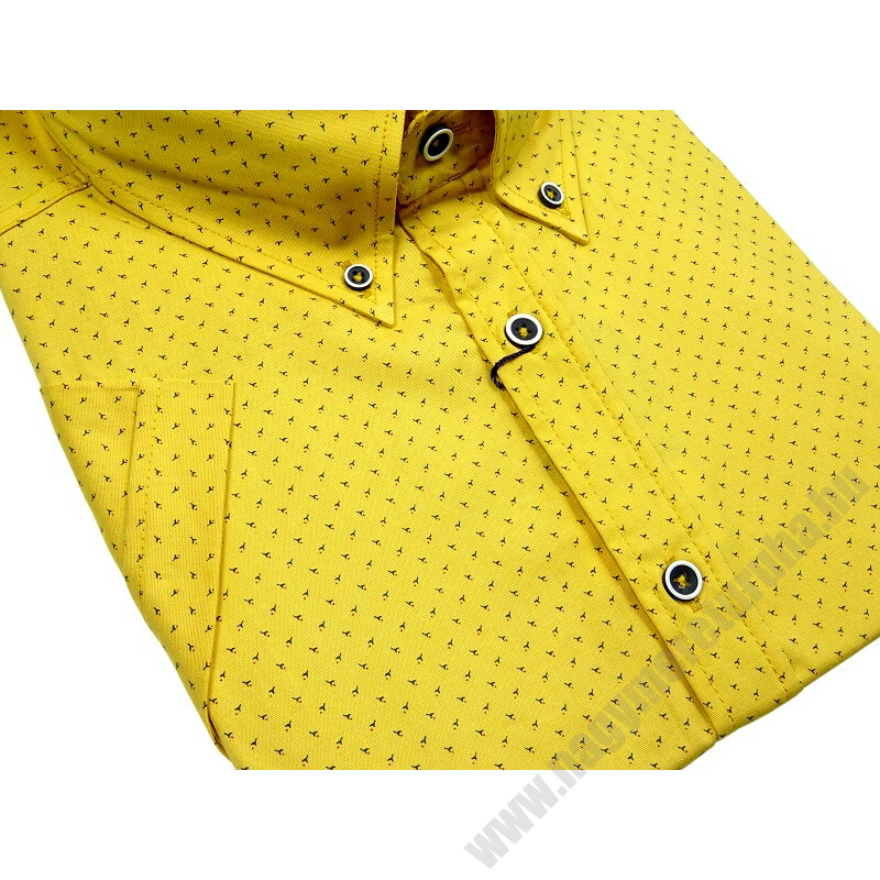 6XL-9XL- B.Sárga mintás férfi EXTRA nagyméretű rövid ujjú ing kiváló minőségű rugalmas pamut anyagból.Rendeljen online kényelmesen vagy jöjjön el személyesen üzletünkbe!2