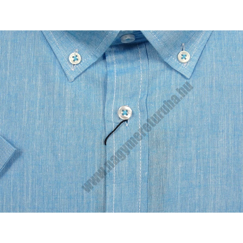 Kiváló minőségű, nagy 3XL-6XL méretű nyári B.Türkizkék zsebes, legombolható galléros férfi rövid ujjú lenvászon ing.Rendeljen online kényelmesen vagy jöjjön el személyesen üzletünkbe!2