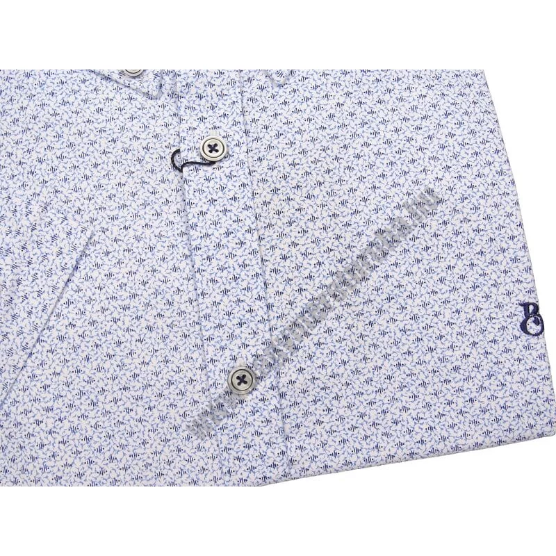 Extra nagy 6XL-9XL méretű B.Fehér-kék Reneszánsz férfi rövid ujjú ing prémium minőségű rugalmas anyagból.Rendeljen online kényelmesen vagy jöjjön el személyesen üzletünkbe!3