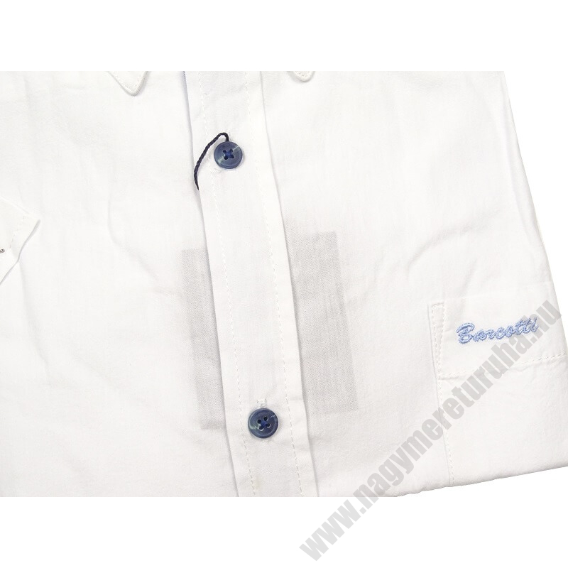 Extra nagy 6XL-9XL méretű B.Fehér, hímzett zsebes férfi rövid ujjú ing prémium minőségű anyagból.Rendeljen online kényelmesen vagy jöjjön el személyesen üzletünkbe!3