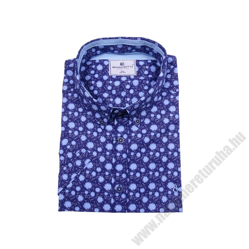 6XL-9XL- B.Kék búzavirágos férfi EXTRA nagyméretű rövid ujjú ing kiváló minőségű rugalmas pamut anyagból.Rendeljen online kényelmesen vagy jöjjön el személyesen üzletünkbe!