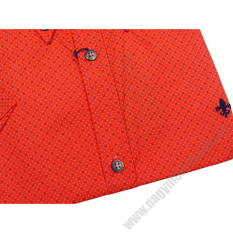Sportos elegáns B.Piros Spot férfi nagyméretű rövid ujjú ing kiváló minőségű rugalmas pamut anyagból.Rendeljen online kényelmesen vagy jöjjön el személyesen üzletünkbe!3
