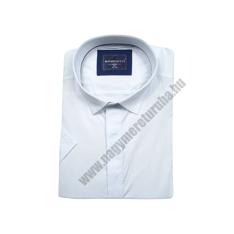 Nagy 2XL-6XL méretű B.Fehér rejtett gombos férfi rövid ujjú ing prémium minőségű rugalmas pamut anyagból.Rendeljen online kényelmesen vagy jöjjön el személyesen üzletünkbe!