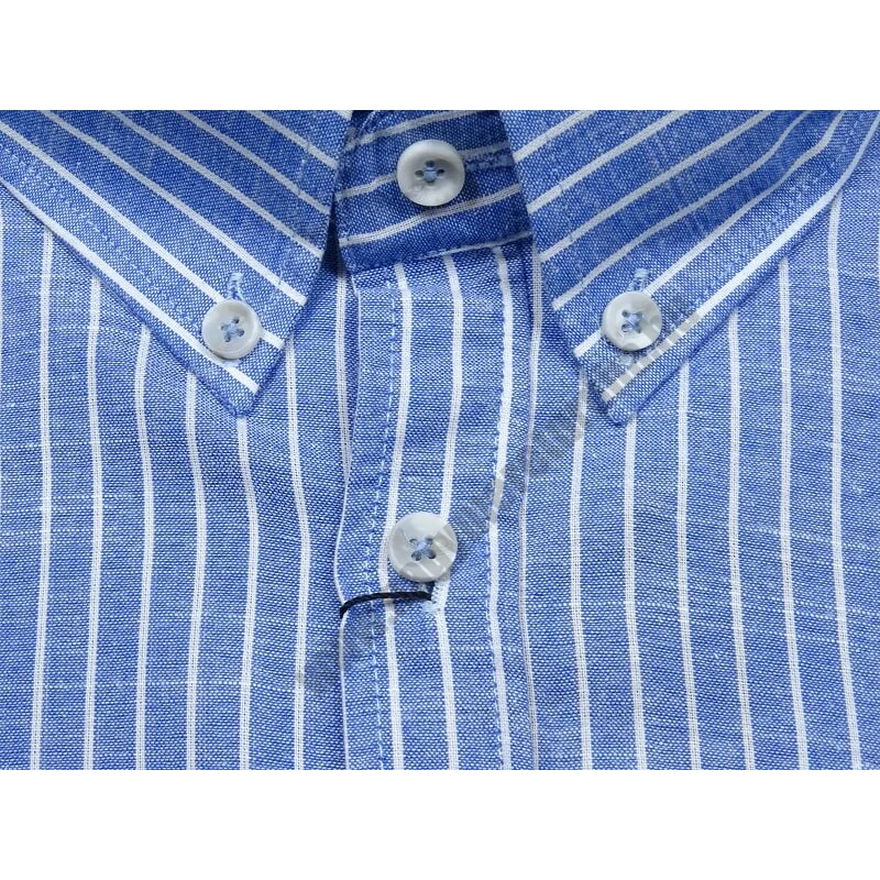 Kiváló minőségű, EXTRA nagy 6XL-9XL méretű nyári B.Kék csíkos, zsebes férfi rövid ujjú lenvászon ing.Rendeljen online kényelmesen vagy jöjjön el személyesen üzletünkbe!2