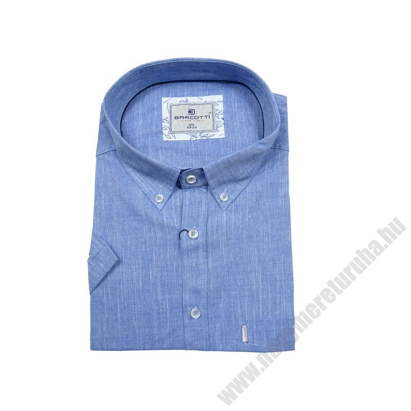 Kiváló minőségű, EXTRA nagy 6XL-9XL méretű nyári B.Kék zsebes férfi rövid ujjú lenvászon ing.Rendeljen online kényelmesen vagy jöjjön el személyesen üzletünkbe!