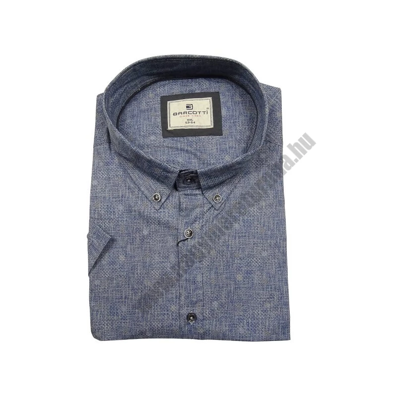 Extra nagyméretű sportos elegáns B.Szürke,kék hullámos férfi rövid ujjú ing kiváló minőségű rugalmas pamut anyagból 6XL-9XL méretekben.Rendeljen online kényelmesen vagy jöjjön el személyesen üzletünkbe!
