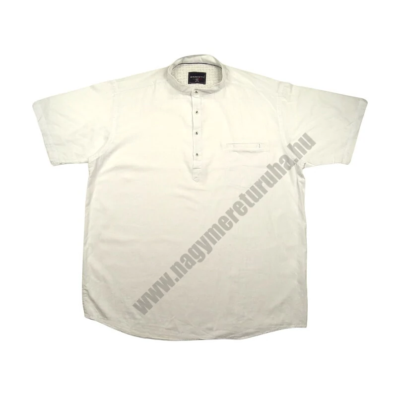 Nagy 2XL,3XL,4XL,5XL,6XL méretű fehér színű, orosz galléros férfi rövid ujjú lenvászon ing. Prémium minőségű pamut anyagból.Rendeljen online kényelmesen vagy jöjjön el személyesen üzletünkbe!