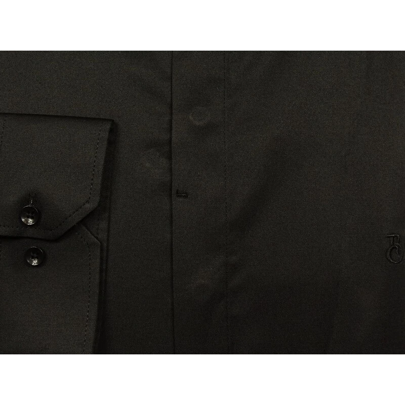 Férfi rejtett gombos ing 2XL fekete nagyméretű