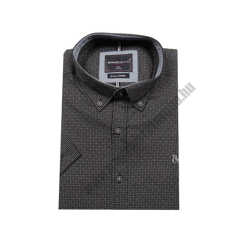 Nagy 2XL,3XL,4XL,5XL,6XL méretű férfi rövid ujjú ing-B.Star sötétkék, csillag mintás. Prémium minőségű rugalmas pamut anyagból.Rendeljen online kényelmesen vagy jöjjön el személyesen üzletünkbe!