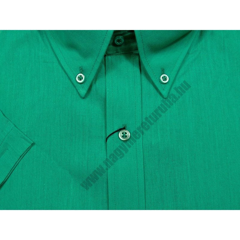 Nyári zöld színű, nagyméretű férfi rövid ujjú lenvászon ing mellkas zsebbel. 2XL, 3XL, 4XL, 5XL, 6XL méretekben kapható prémium minőségű pamut anyagból.Rendeljen online kényelmesen vagy jöjjön el személyesen üzletünkbe!2