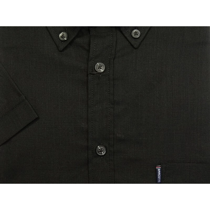 6XL,7XL,8XL,9XL- B.Fekete EXTRA nagyméretű férfi rövid ujjú lenvászon ing zsebbel.Prémium minőségű anyagból.Rendeljen online kényelmesen vagy jöjjön el személyesen üzletünkbe!2