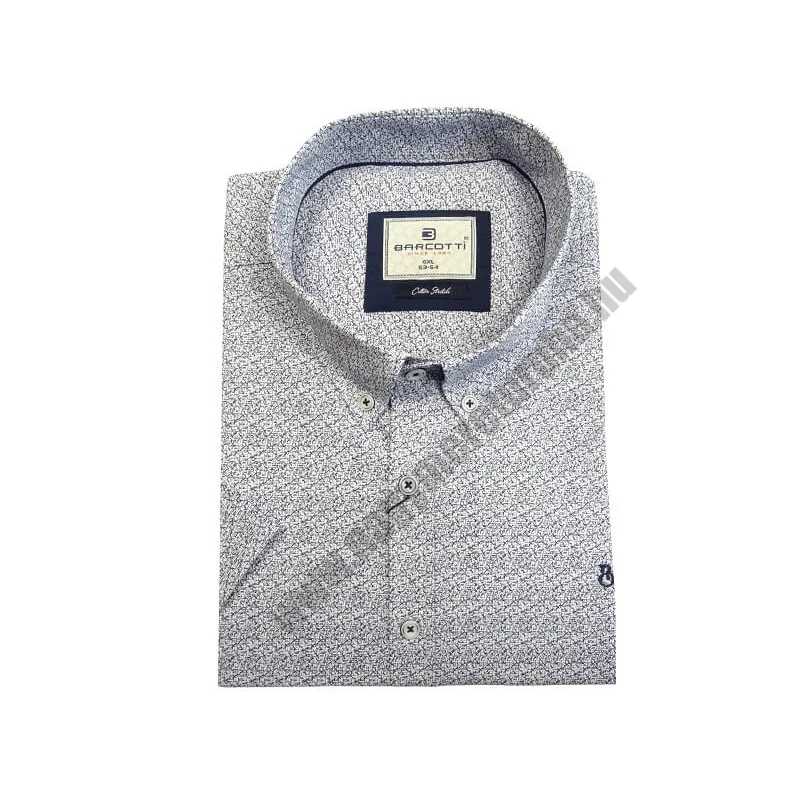 Férfi rövid ujjú ing 9XL fehér sötétkék extra nagyméretű