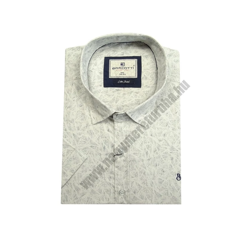 Férfi rövid ujjú ing 9XL ekrü extra nagyméretű