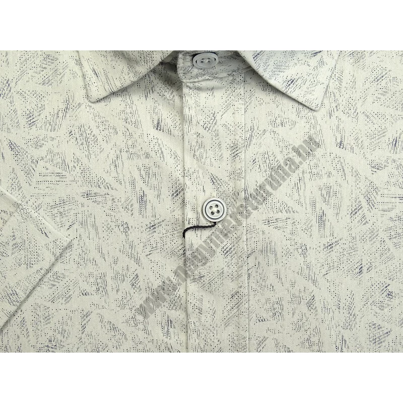 Férfi rövid ujjú ing 9XL ekrü extra nagyméretű