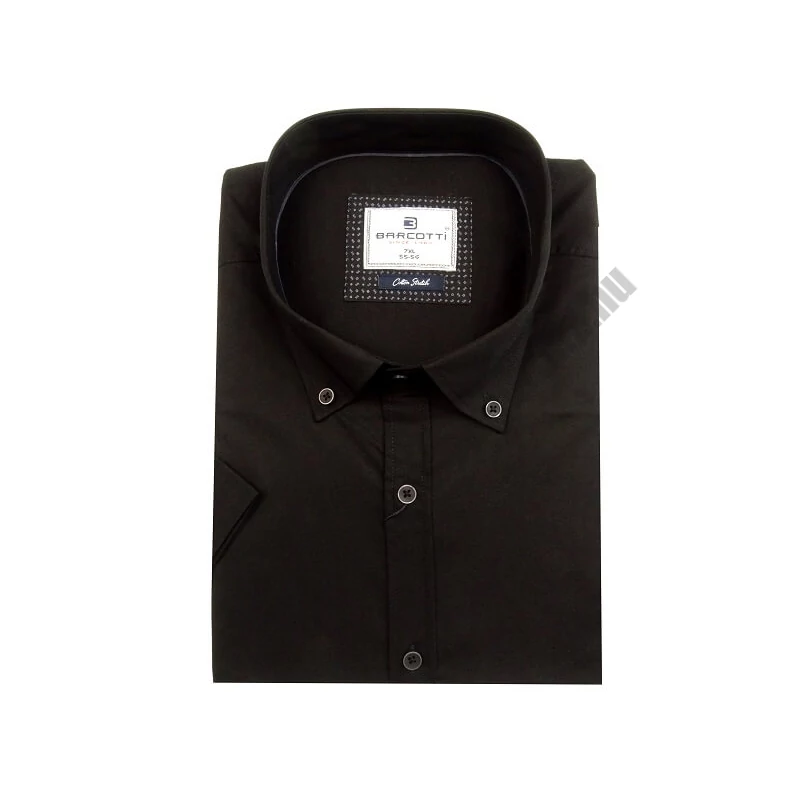 Extra nagy 6XL-9XL méretű B.Mystery fekete rövid ujjú ing prémium minőségű rugalmas pamut anyagból.Rendeljen online kényelmesen vagy jöjjön el személyesen üzletünkbe!