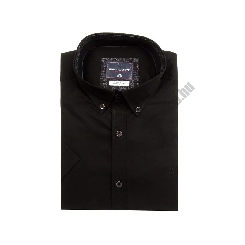 Nagy 2XL-6XL méretű B.Mystic fekete férfi rövid ujjú ing prémium minőségű rugalmas pamut anyagból.Rendeljen online kényelmesen vagy jöjjön el személyesen üzletünkbe!