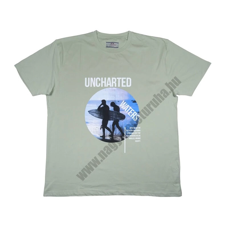 Sportos P.Bézs Surf férfi nagyméretű rövid ujjú póló 100% prémium pamutból. 3XL-6XL méretekben kapható.Rendeljen online kényelmesen vagy látogasson el üzletünkbe.1