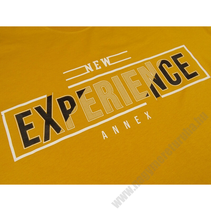 2XL-6XL méretű A.Experience mustár nagyméretű férfi rövid ujjú póló 100% prémium pamutból. Rendeljen kényelemesen, gyors szállítással!2