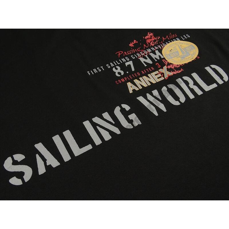 7XL-Extra nagyméretű A.Sailing fekete férfi rövid ujjú póló nyomott felirattal, 100% prémium pamutból. Rendeljen kényelemesen, gyors szállítással!2