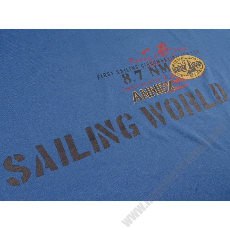 7XL,8XL,9XL,10XL méretű A.Sailing kék extra nagyméretű férfi rövid ujjú póló nyomott felirattal, 100% prémium pamutból. Rendeljen kényelemesen, gyors szállítással!2