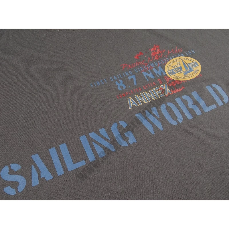 7XL,8XL,9XL,10XL méretű A.Sailing szürke extra nagyméretű férfi rövid ujjú póló nyomott felirattal, 100% prémium pamutból. Rendeljen kényelemesen, gyors szállítással!2