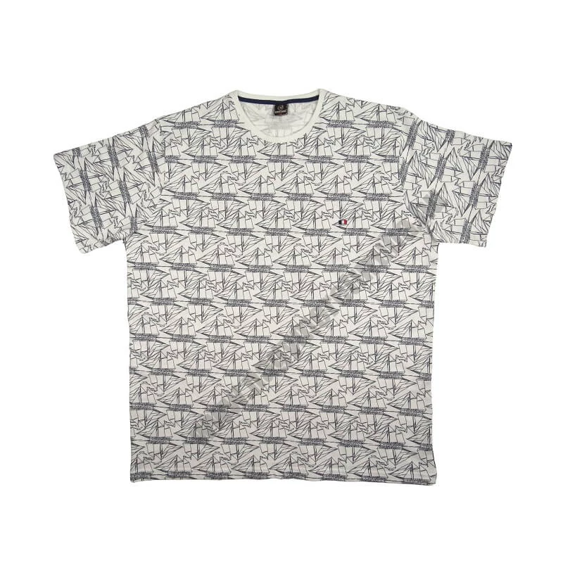2XL-6XL méretű S.Vitorlás fehér nagyméretű férfi rövid ujjú piké póló 100% prémium pamutból. Rendeljen kényelemesen, gyors szállítással!1