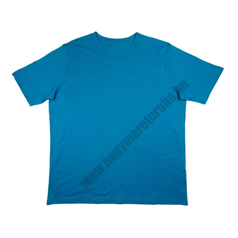 2XL-6XL méretű A.Égkék sima nagyméretű férfi rövid ujjú póló 100% prémium pamutból a kényelmes hétköznapokra. Rendeljen online, pár kattintással vagy jöjjön el hozzánk személyesen!1