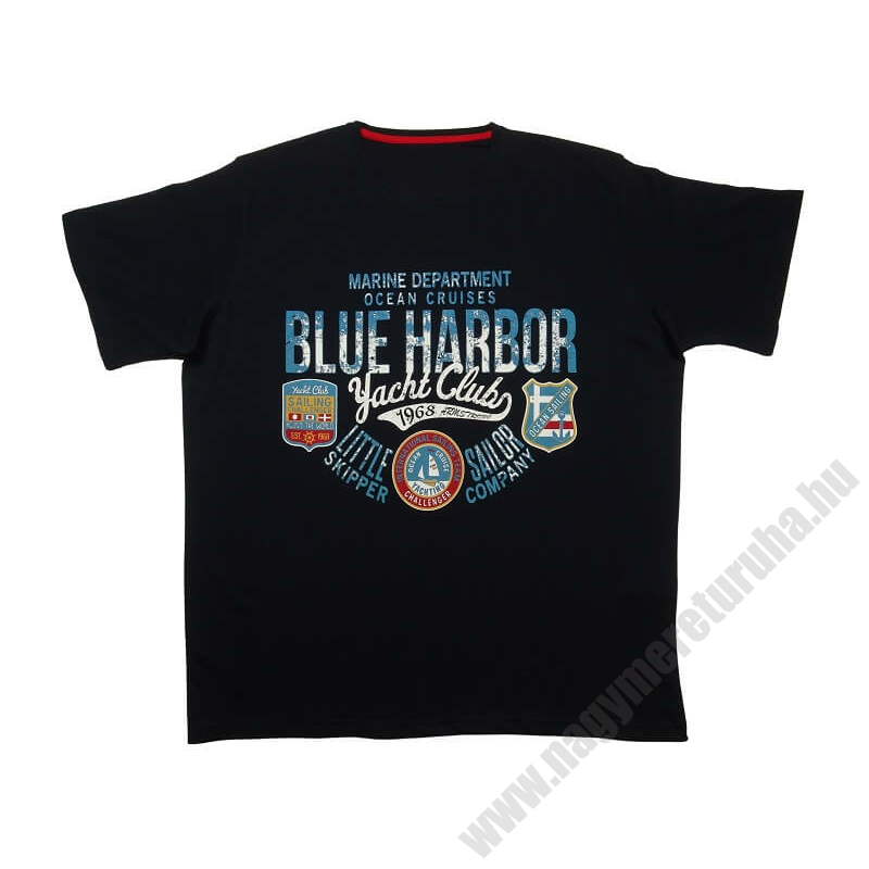 Nagy 2XL méretű A.Harbor sötétkék színű,férfi rövid ujjú póló divatos felirattal. Prémium minőségű 100% pamutból. Rendeljen online vagy jöjjön el hozzánk személyesen üzletünkbe!1