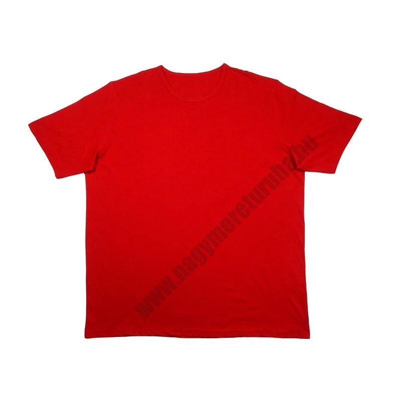 2XL-6XL nagyméretű A.Piros sima férfi rövid ujjú póló 100% prémium pamutból a kényelmes hétköznapokra. Rendeljen online, pár kattintással vagy jöjjön el hozzánk személyesen!1