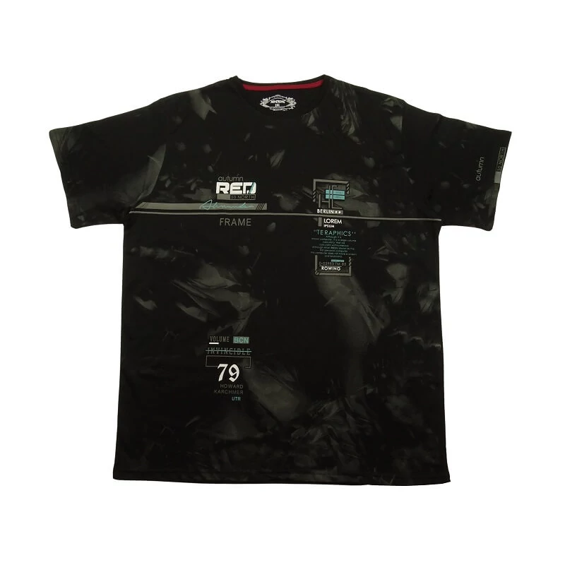 Férfi 2XL,3XL,4XL,5XL,6XL nagyméretű A.Berlin fekete férfi rövid ujjú póló nyomott felirattal, 100% prémium pamutból. Rendeljen kényelemesen, gyors szállítással vagy jöjjön el hozzánk személyesen üzletünkbe!1