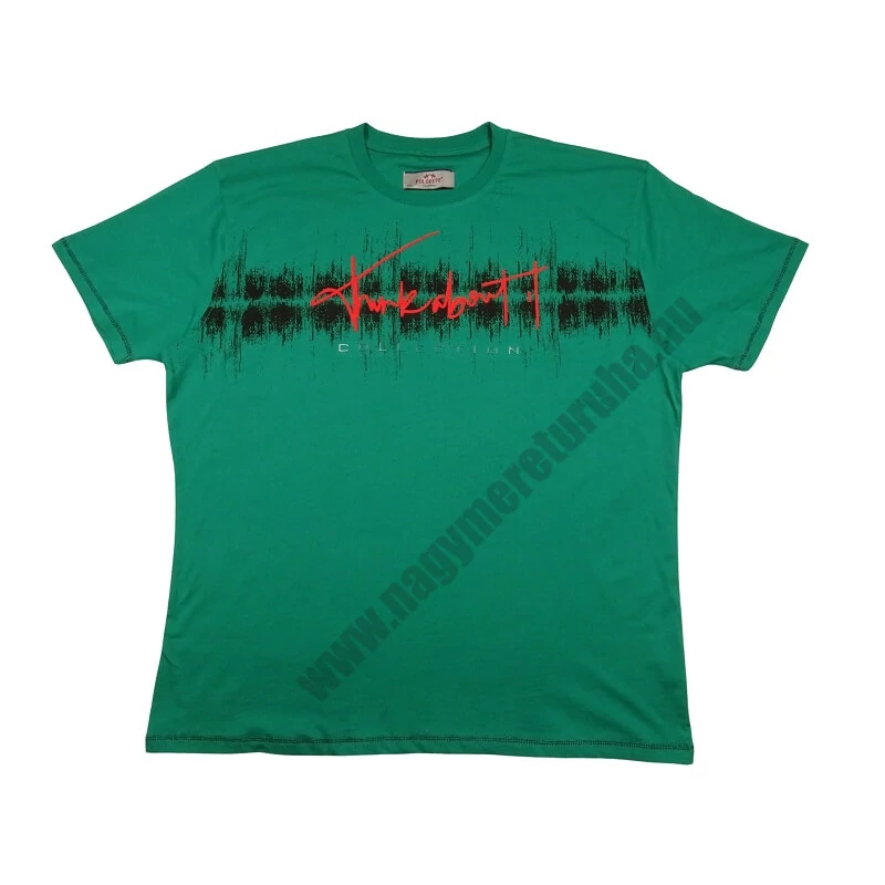 Férfi nagy 3XL,4XL,5XL,6XL méretű P.Think zöld rövid ujjú póló, divatos nyomott mintával és felirattal, 100% prémium pamutból. Rendeljen kényelemesen, gyors szállítással vagy jöjjön el hozzánk személyesen üzletünkbe!1