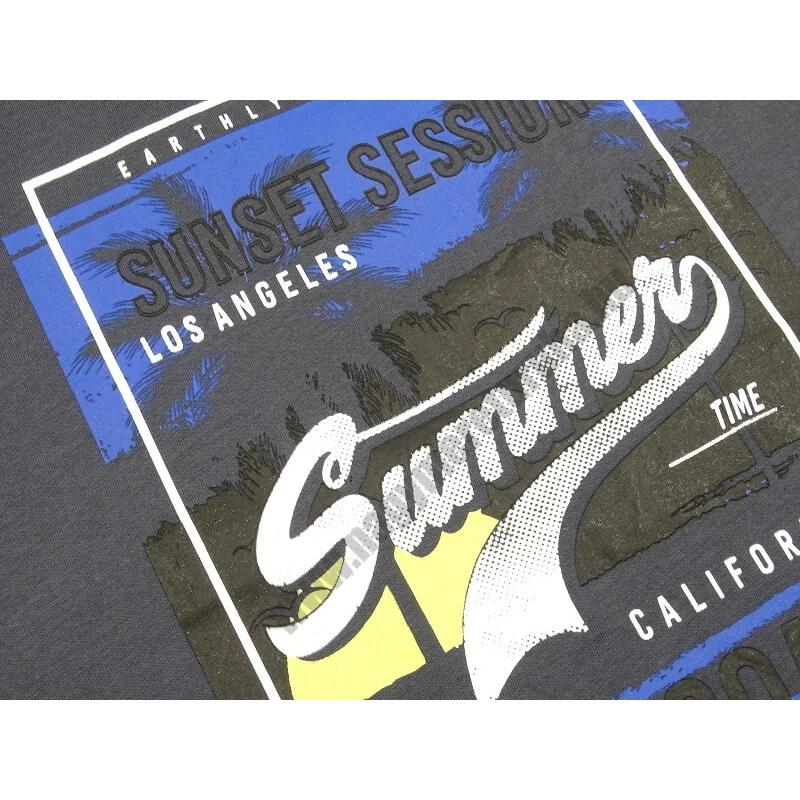 Nagyméretű férfi férfi póló Sunset szürke 3XL