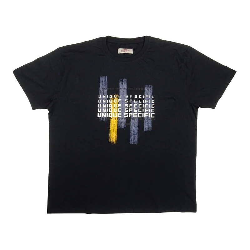 Nyári 3XL,4XL,5XL,6XL-nagyméretű férfi rövid ujjú póló sötétkék színben, divatos feliratokkal. Prémium minőségű 100% pamutból a kényelmes hétköznapokra. Rendeljen online, pár kattintással vagy jöjjön el hozzánk!