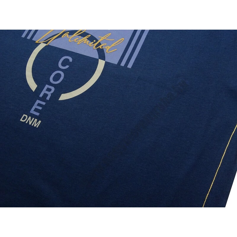 Nyári 3XL,4XL,5XL,6XL-nagyméretű férfi póló. Indigó kék színű, színes nyomott mintás és feliratos. 100% prémium minőségű pamutból. Rendeljen online, pár kattintással vagy jöjjön el hozzánk személyesen!2