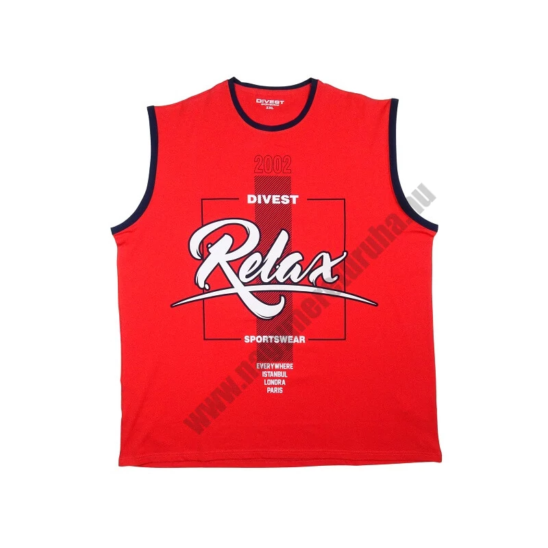 2XL-7XL D.Relax korall nagyméretű férfi ujjatlan póló prémium minőségű rugalmas pamut anyagból.Rendeljen kényelemesen, gyors szállítással!1