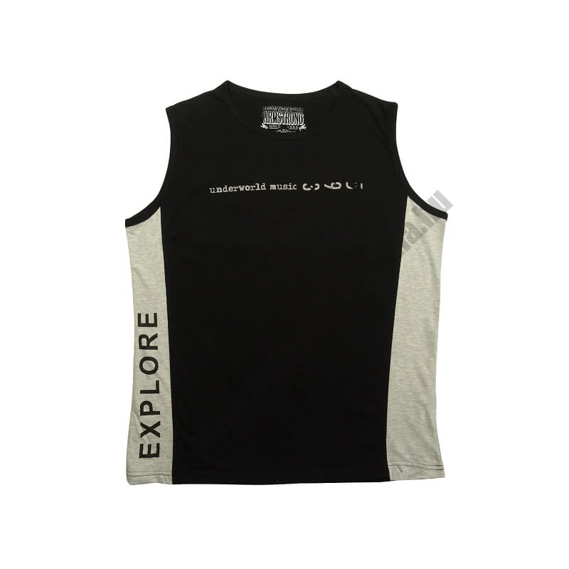 2XL,3XL,4XL,5XL,6XL A.Music fekete nagyméretű férfi ujjatlan póló 100% prémium pamutból. Rendeljen kényelemesen, gyors szállítással!1